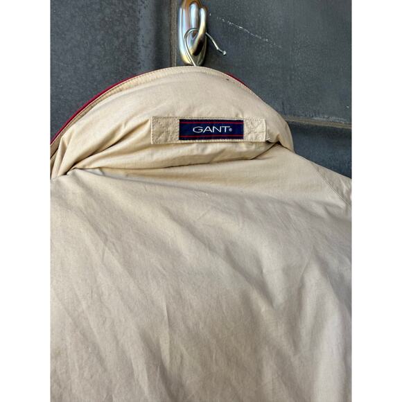 DEADSTOCK Vintage 90s GANT Reversible  Bomber Down Jacket- Beige  XL NWT - Picture 8 of 9